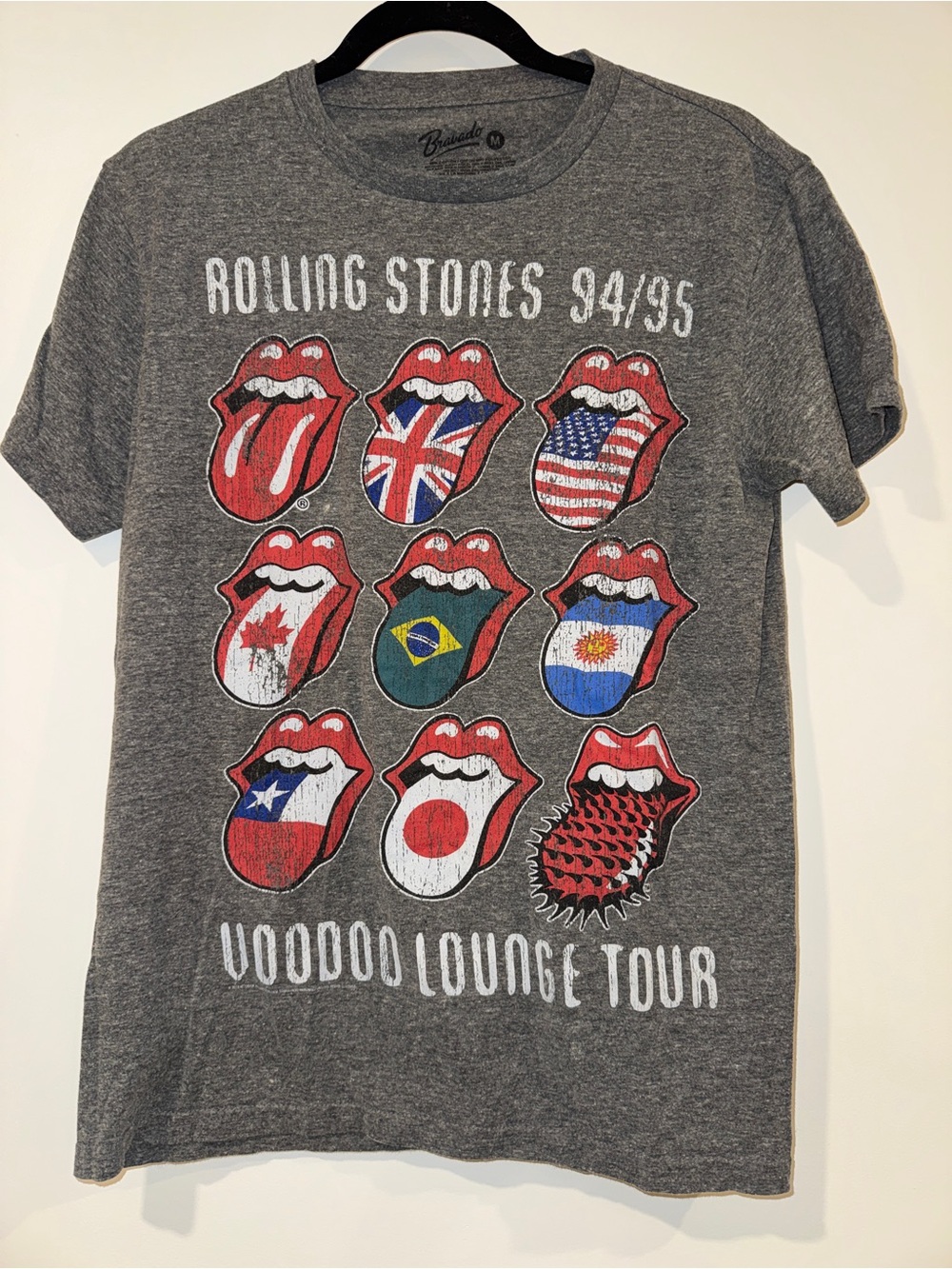 Bravado Gray Rolling Stones Voodoo Lounge Tour Kids Graphic Tee